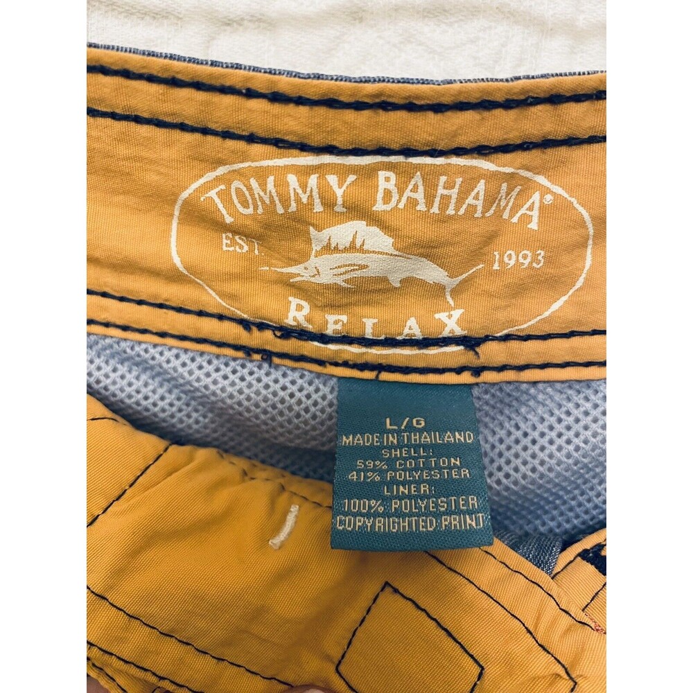 Tommy Bahama Relax Men's Size L Swim Trunks Blue Beer Print Casual Pool Beach - Picture 3 of 8